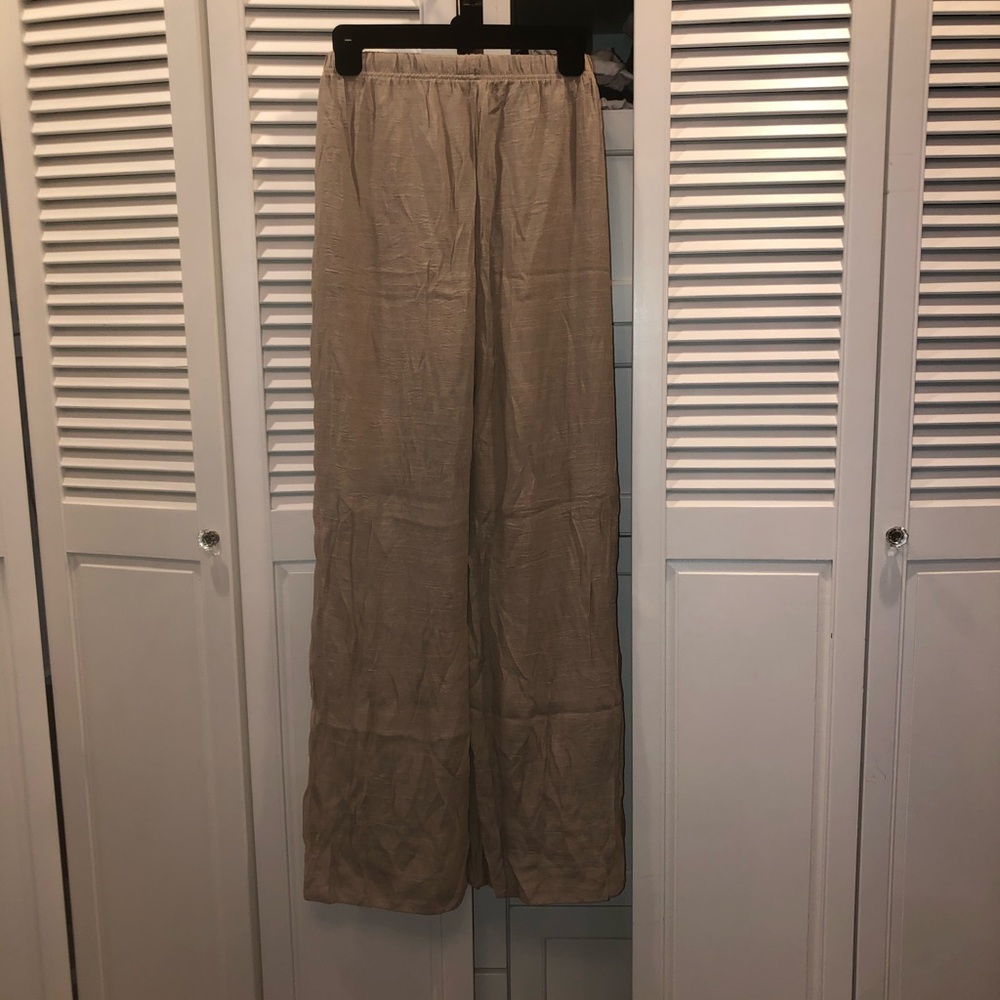 Flared beige pants